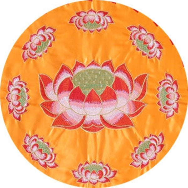 Handmade Embroidery Lotus Cushion