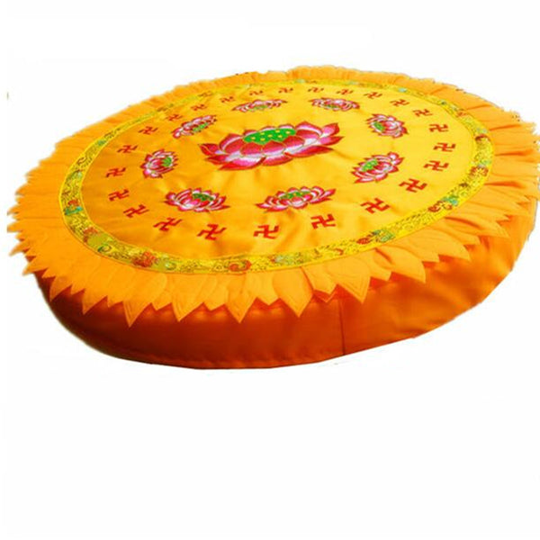 Handmade Embroidery Lotus Cushion