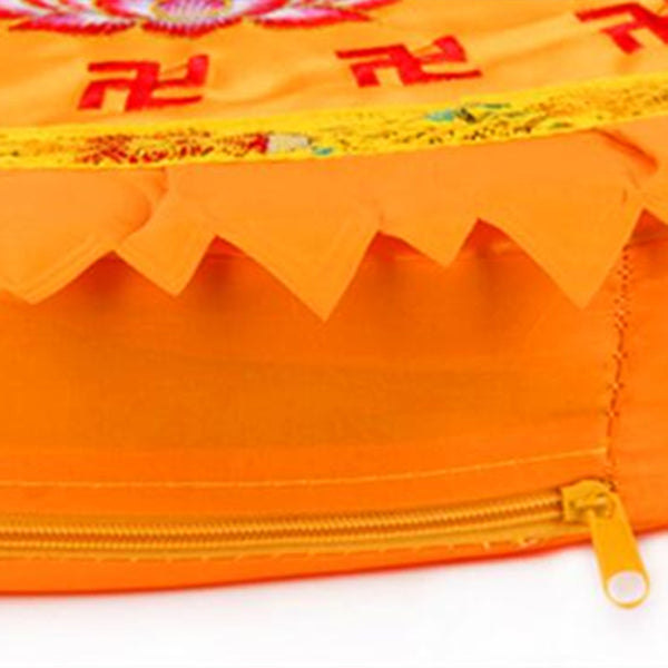 Handmade Embroidery Lotus Cushion