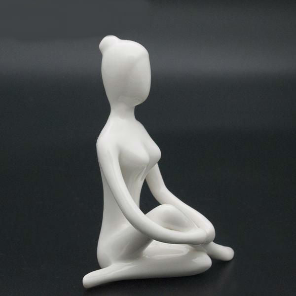 Porcelain Ceramic Meditation Figurine