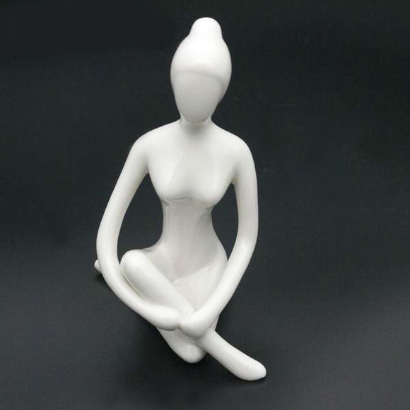 Porcelain Ceramic Meditation Figurine