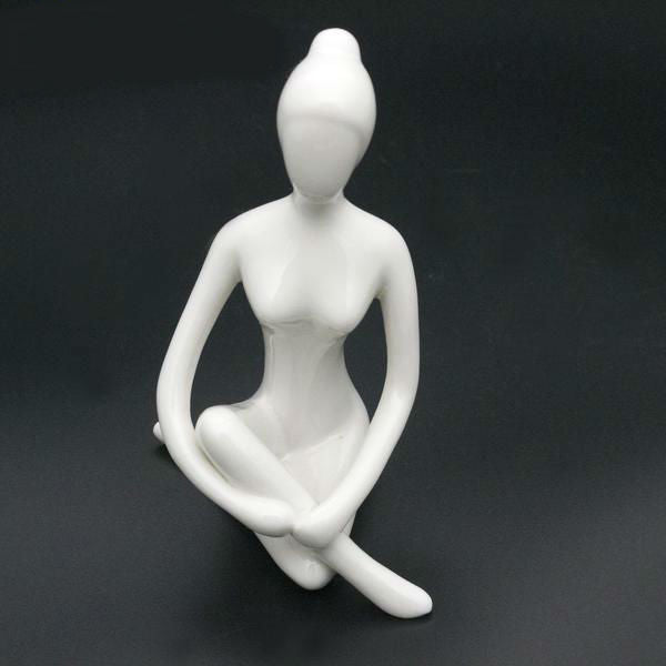 Porcelain Ceramic Meditation Figurine