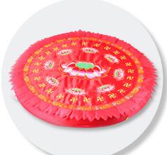 Handmade Embroidery Lotus Cushion