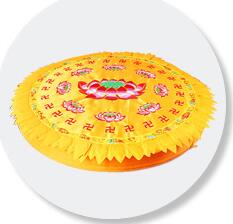 Handmade Embroidery Lotus Cushion